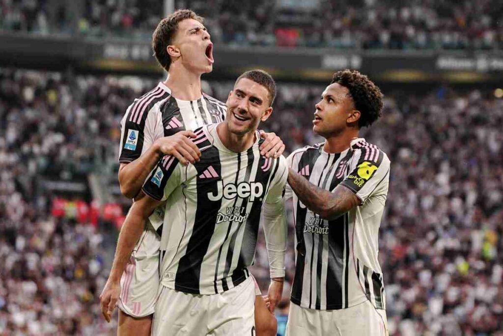 La Juventus esulta al Derby d'Italia