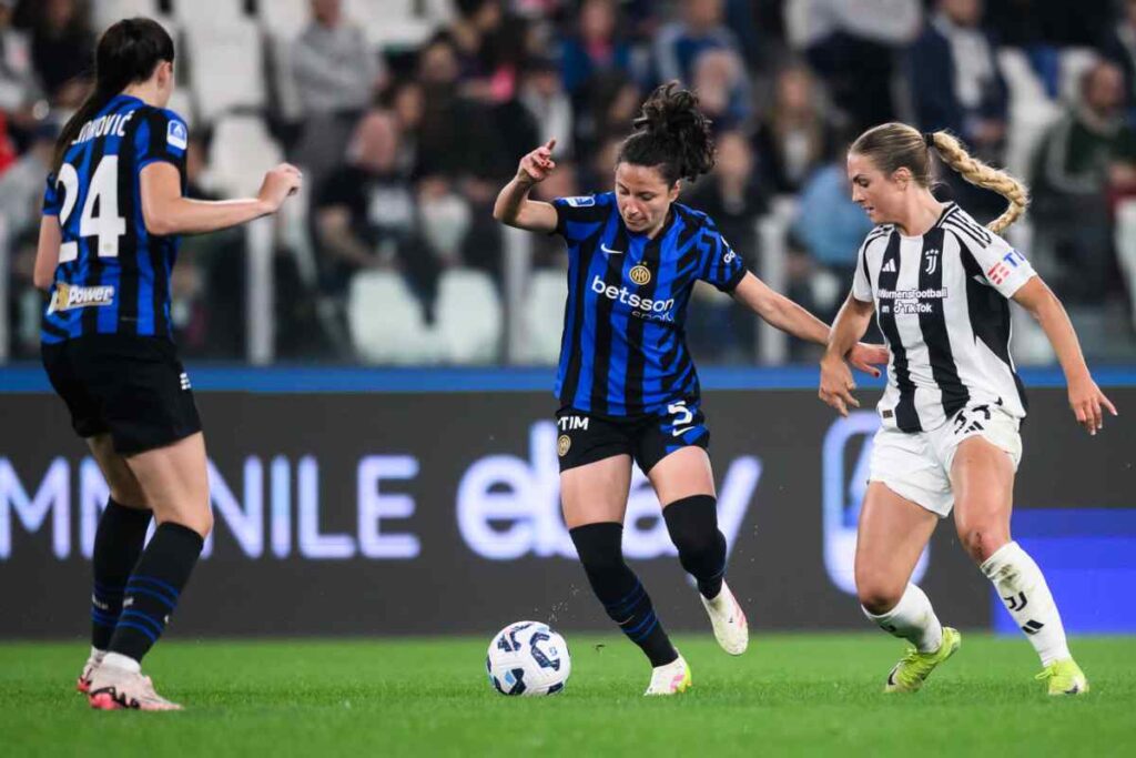 La Juventus Women impegnata all'Allianz contro l'Inter