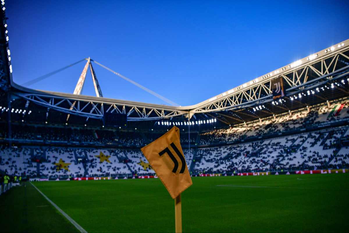 Veduta dell’Allianz Stadium di Torino durante una partita della Juventus nella stagione 2025/2026 di Serie A.
