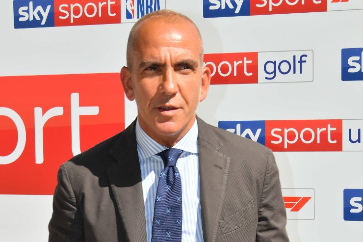 Paolo Di Canio durante un intervento negli studi di Sky Sport nel 2025.
