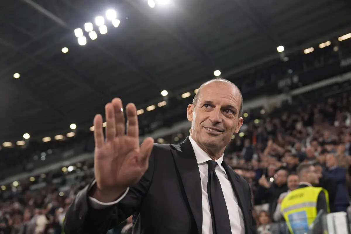 Max Allegri torna all'Allianz Stadium e saluta gli ex tifosi della Juventus