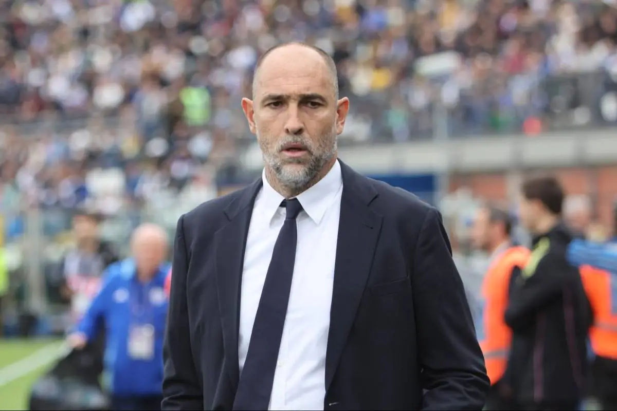 Mister Tudor in primo piano durante Como-Juventus