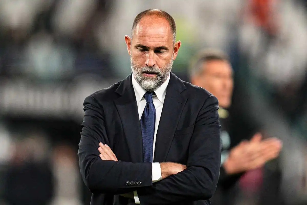 Tudor con le braccia incrociate preoccupato durante Juve-Milan