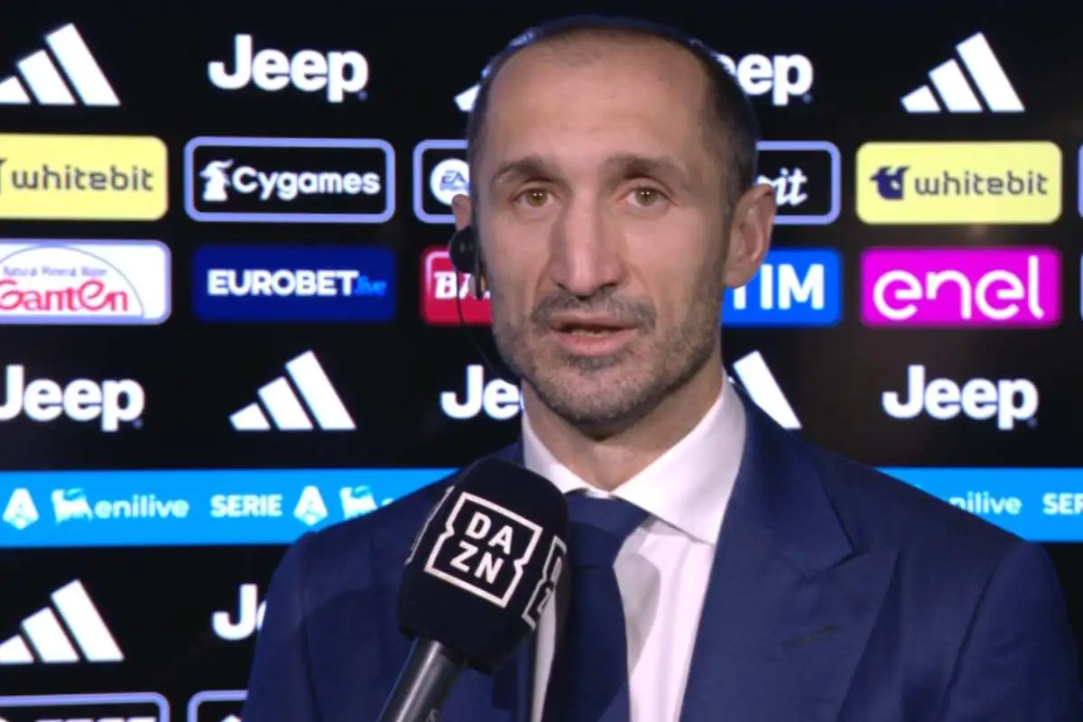Giorgio Chiellini nel prepartita di Juventus-Udinese