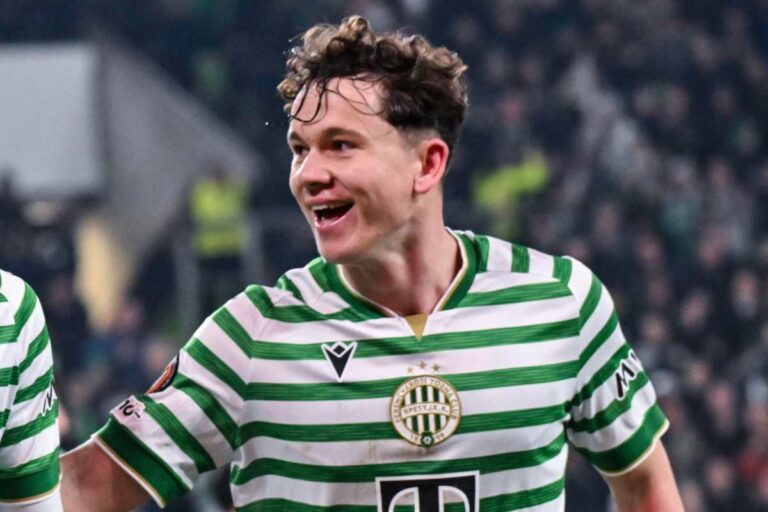 Alex Toth centrocampista del Ferencvaros e obiettivo della Juventus