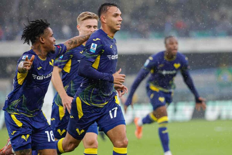 Juventus, Giovane esulta dopo un gol col Verona