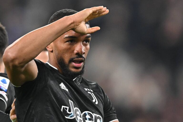 Gleison Bremer, difensore della Juventus, esulta dopo la rete realizzata contro la Sampdoria nella stagione 2022/23