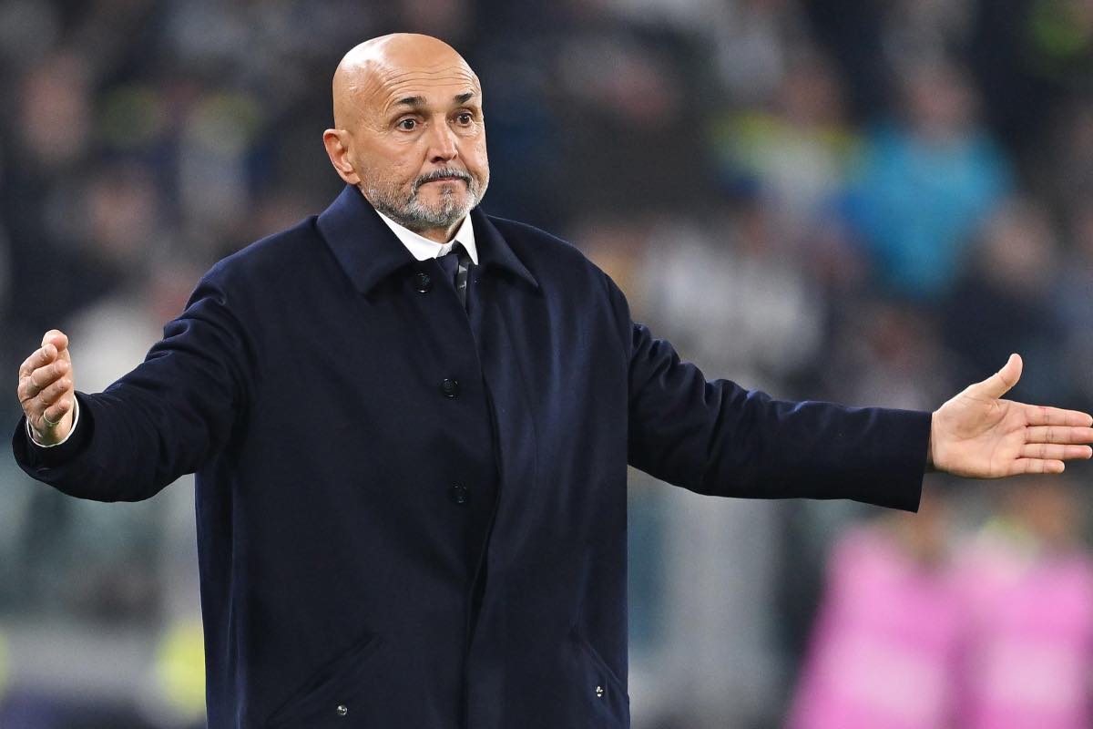 Luciano Spalletti durante la gara di Champions League contro lo Sporting