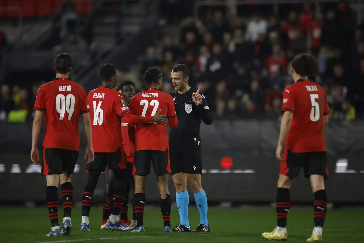 I giocatori del Rennes in campo
