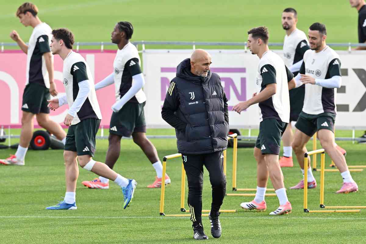 Spalletti durante una delle sue prime sedute d'allenamento
