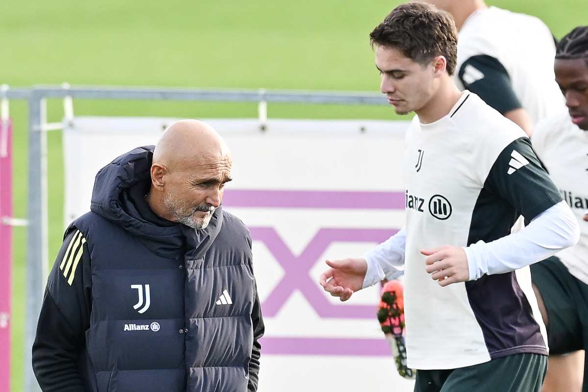 Spalletti e Yildiz durante allenamento