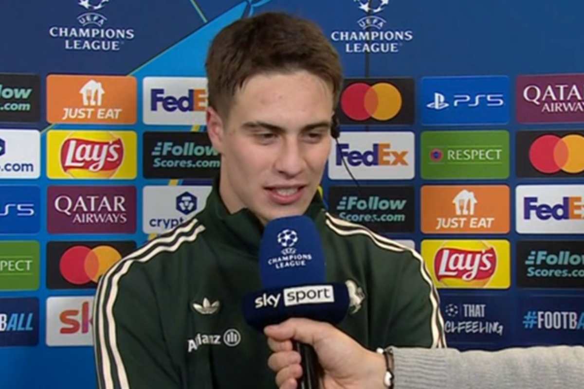 Yildiz nel post partita di Champions