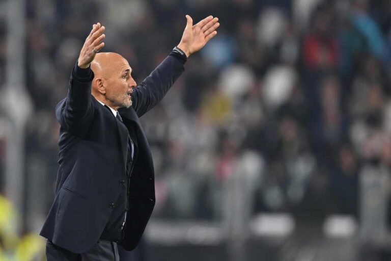 Spalletti durante una partita della Juventus di Serie A