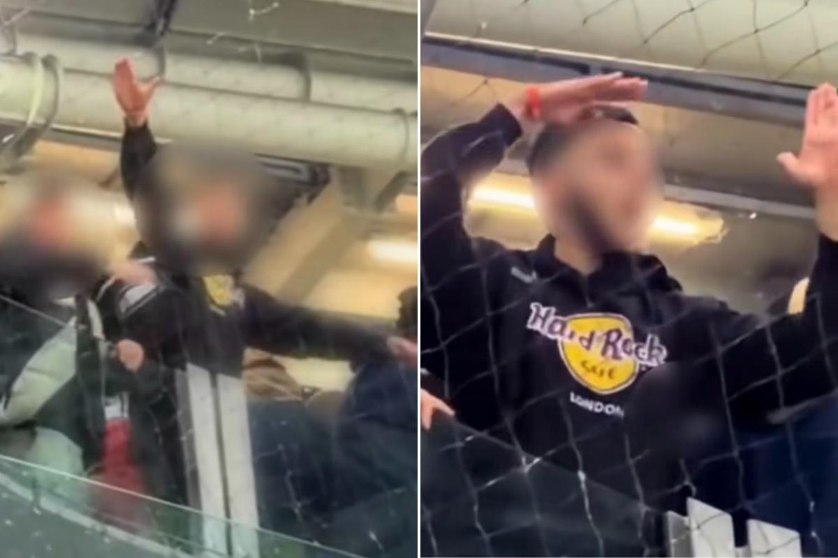 Tifoso Juve che fa un gesto vergognoso su Superga