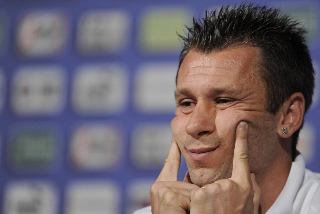 Cassano in uno scatto ormai iconico
