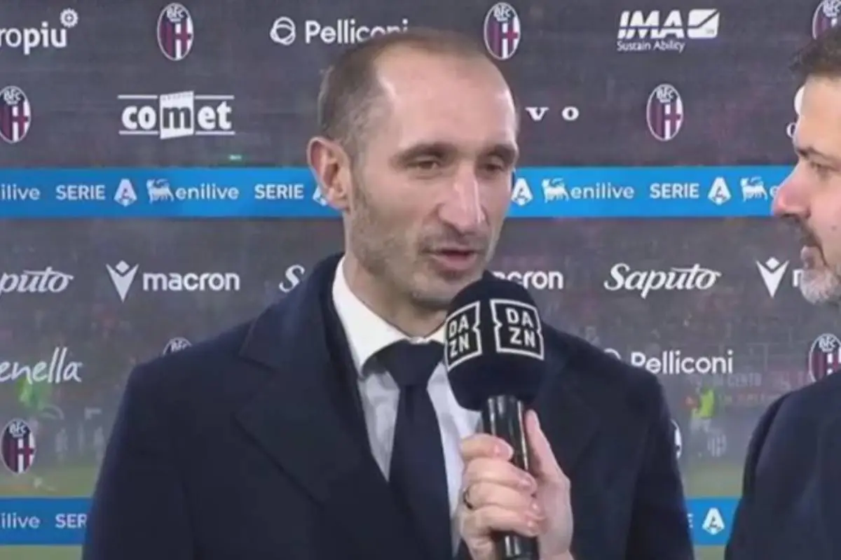 Chiellini intervistato nel prepartita di Bologna