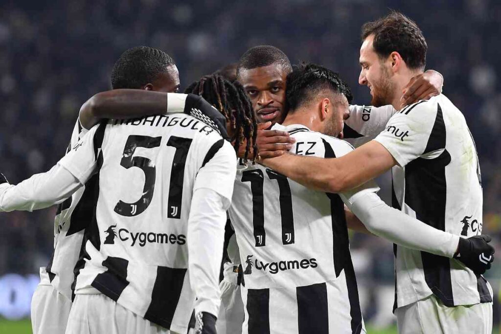 La Juventus esulta dopo aver segnato un gol durante una partita nel corso della stagione 2024/25