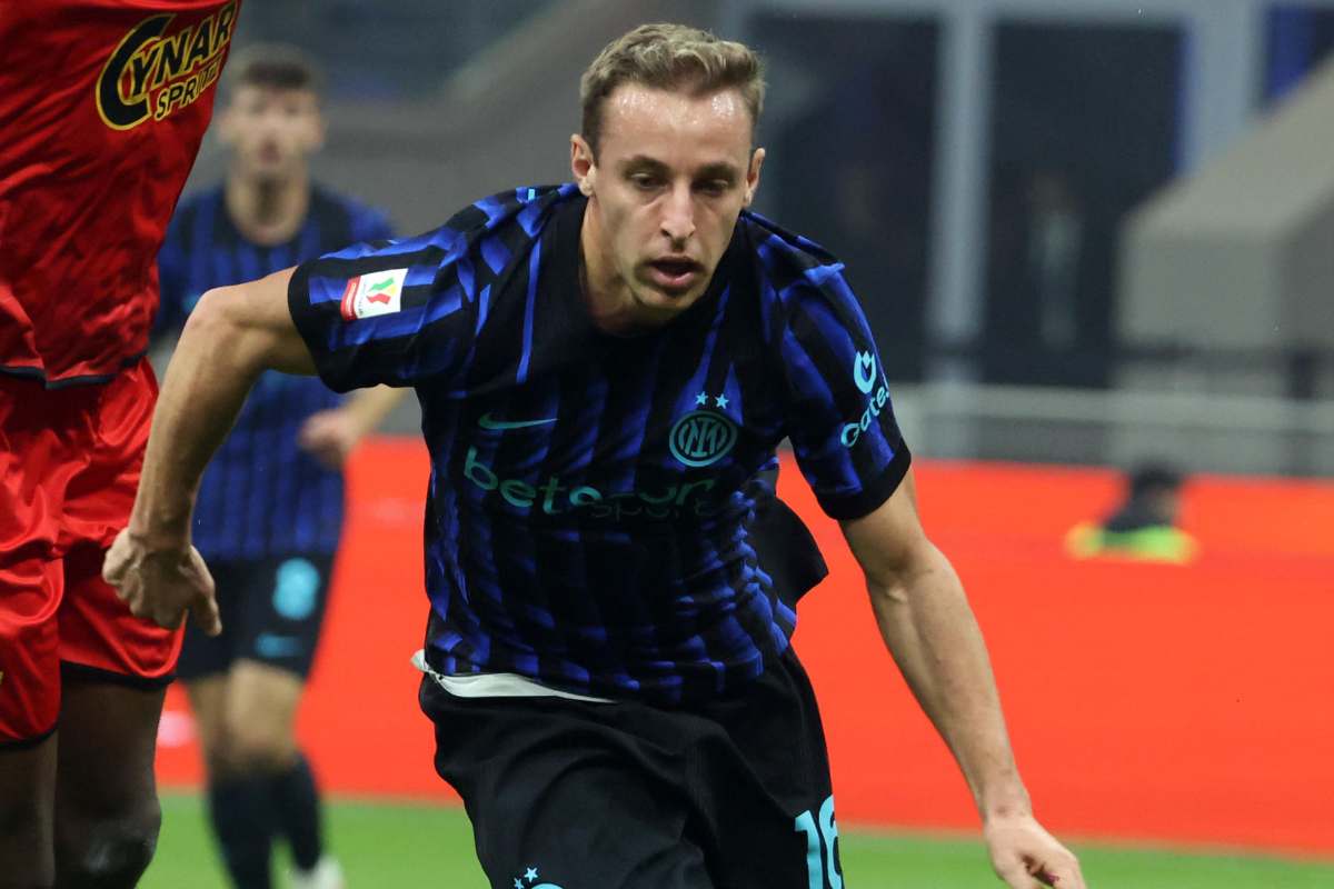 Frattesi in azione con la maglia dell'Inter