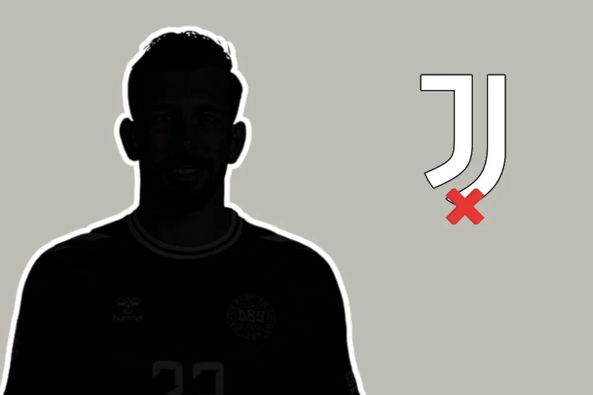 Giocatore misterizzato e logo della Juventus