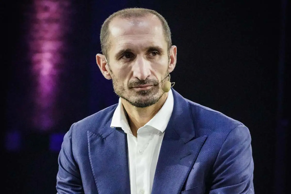 Il Director of Football Strategy della Juventus Giorgio Chiellini relatore in un evento