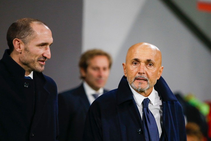 Giorgio Chiellini, Director of Football Strategy della Juventus, e Luciano Spalletti, prima del match contro la Cremonese