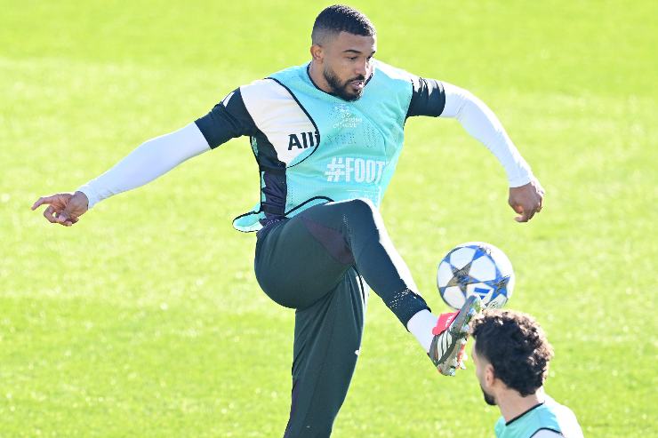 Gleison Bremer in azione con la Juventus durante un allenamento
