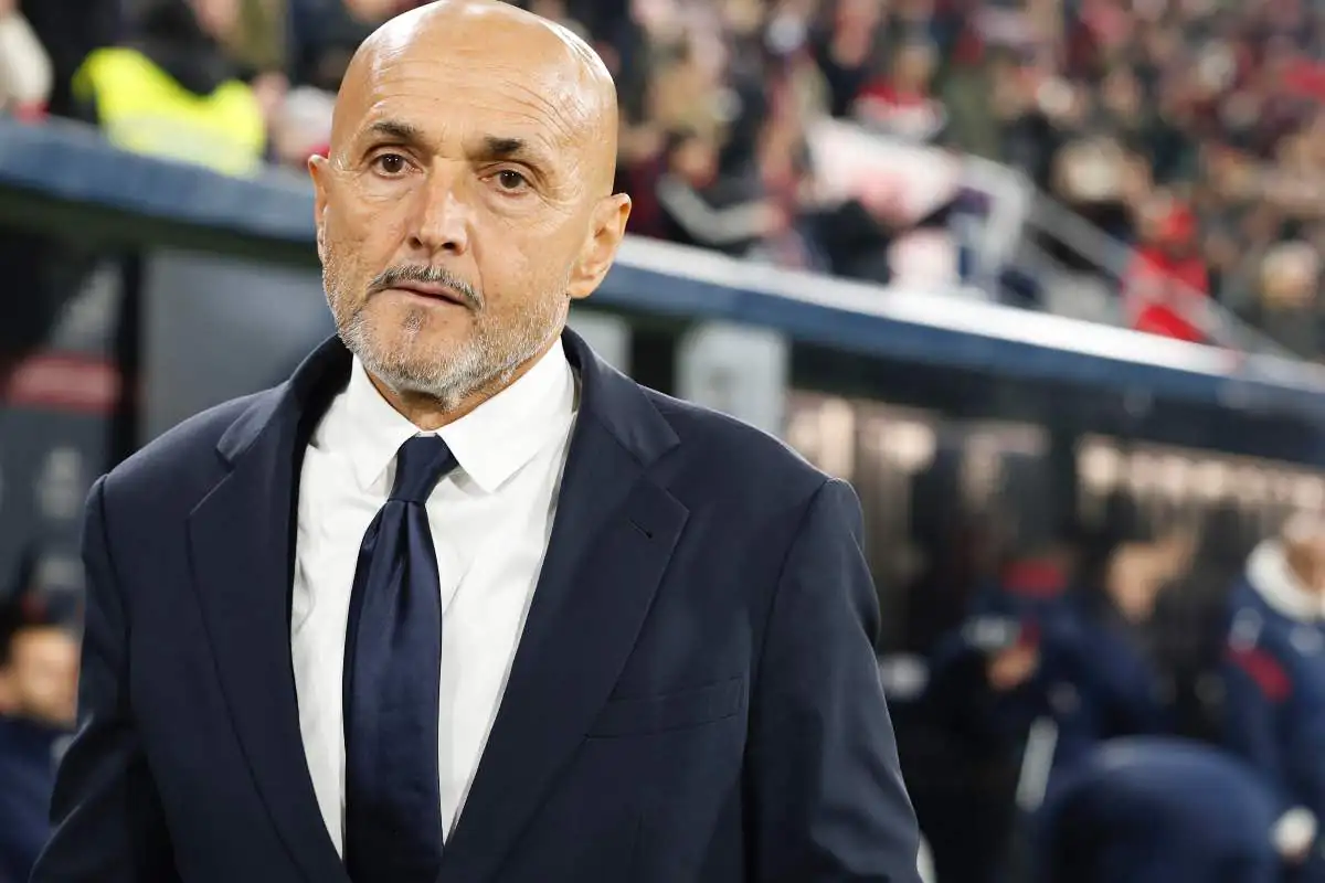 Luciano Spalletti nella gara di Serie A 2025