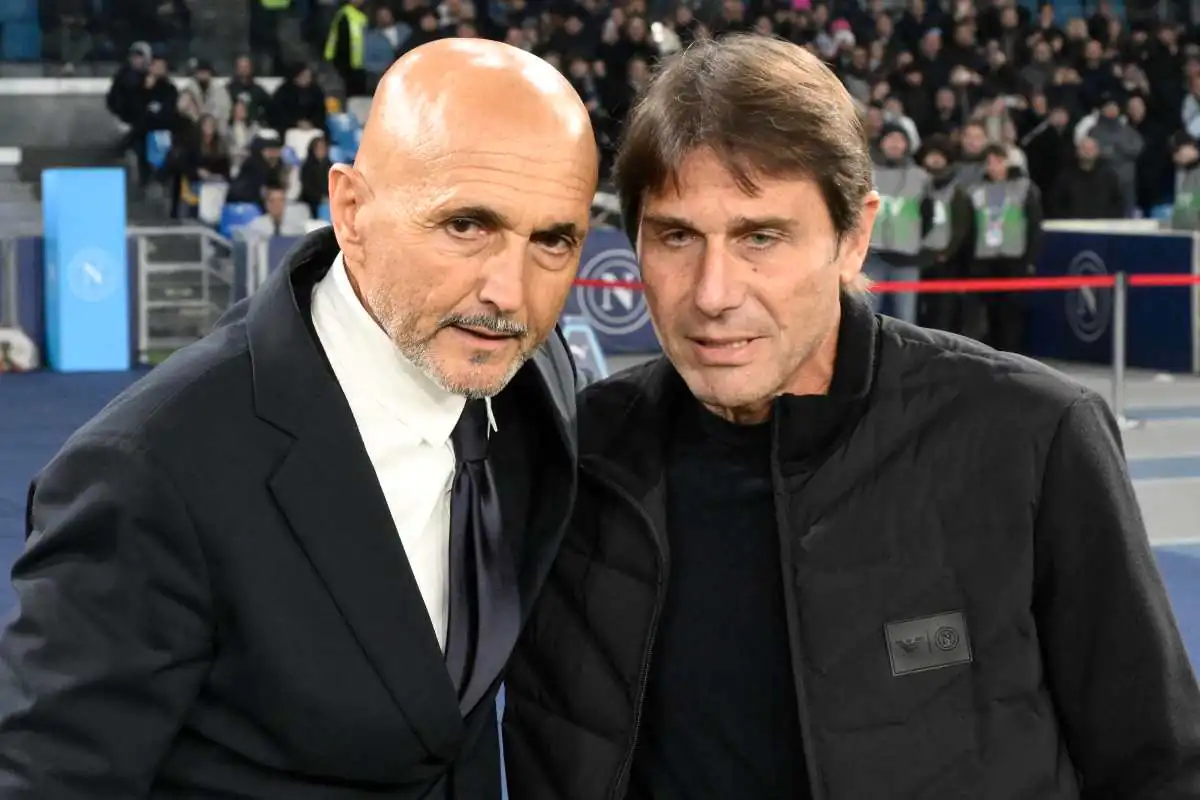 Spalletti con Conte allo Stadio Maradona