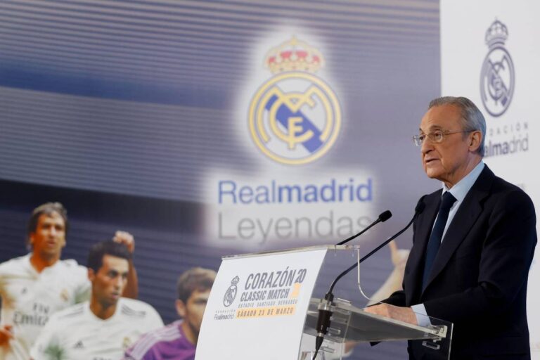 Florentino Perez in primo piano