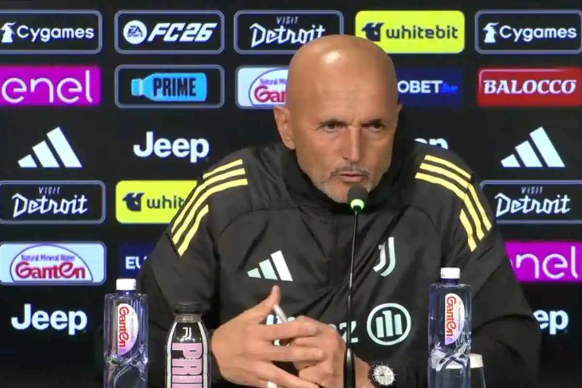 Luciano Spalletti, allenatore della Juventus, parla in conferenza stampa