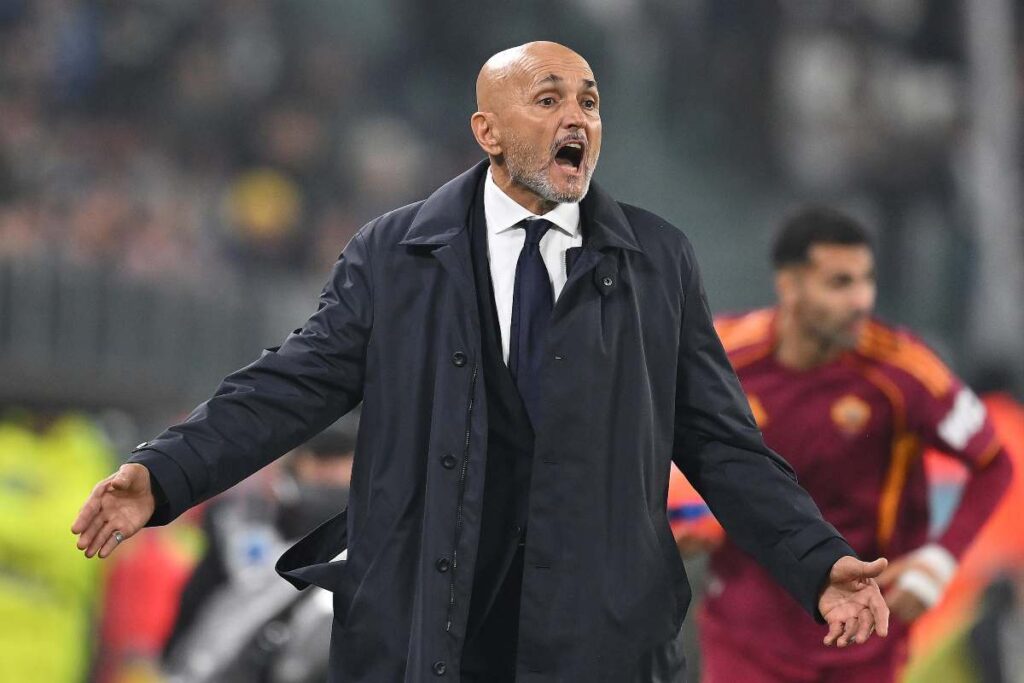 Spalletti sgrida i suoi calciatori in partita