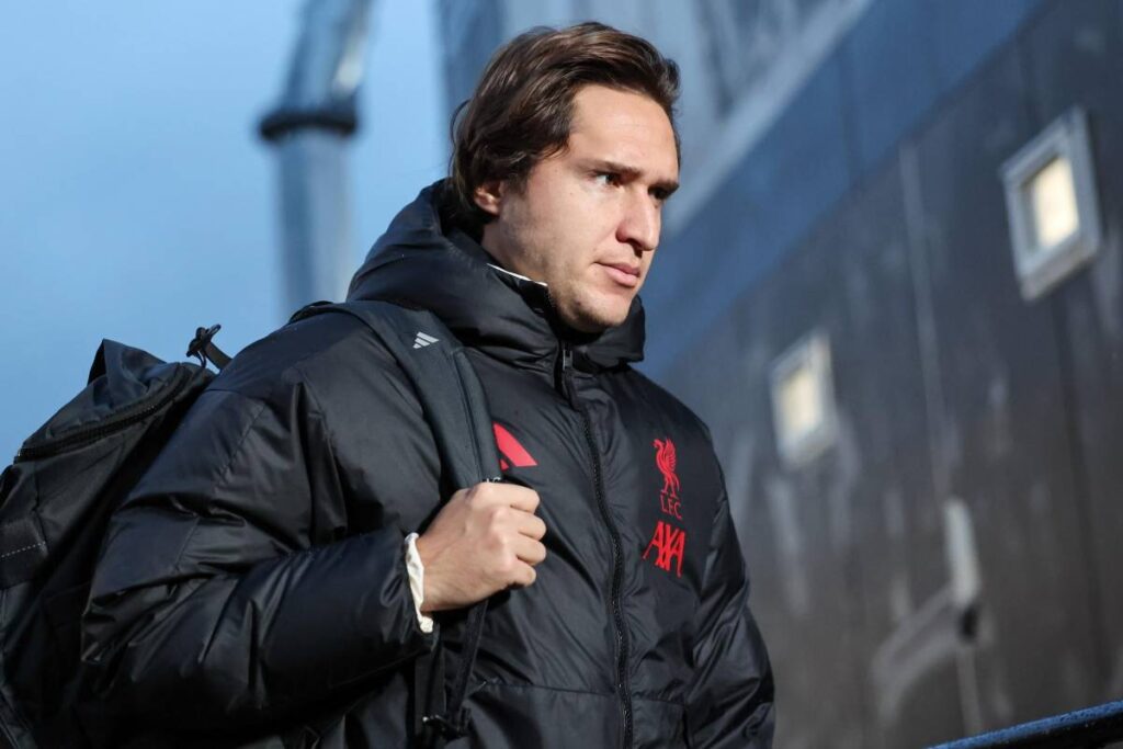 Federico Chiesa prima di entrare allo stadio