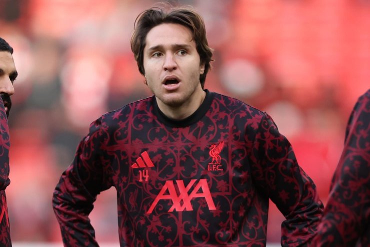 Federico Chiesa nel pre-partita