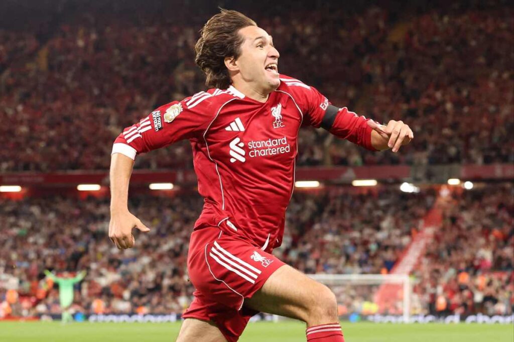 Federcio Chiesa nella gara di Premier League