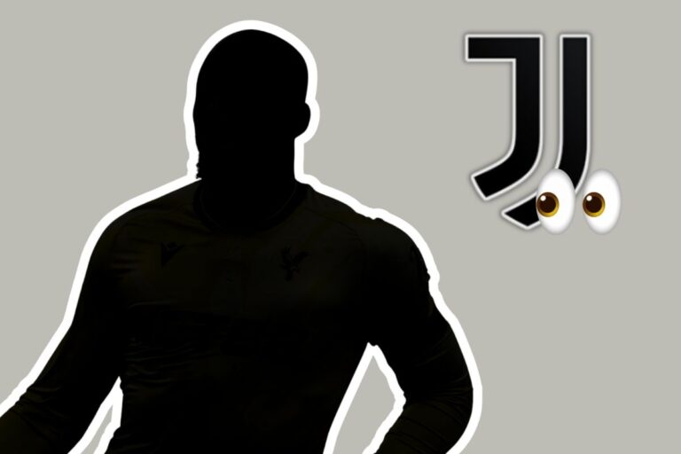 Grafica che mostra l'immagine oscurata di Mateta, obiettivo in attacco della Juventus