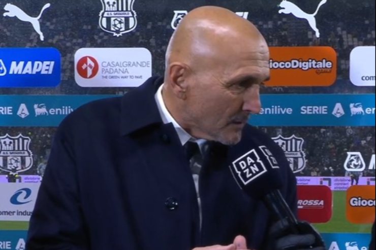 Luciano Spalletti parla ai microfoni di DAZN prima del,a partita di Serie A della Juventus contro il Sassuolo nel 2026.