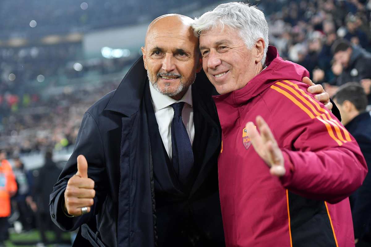 Spalletti e Gasperini durante la partita Juventus Roma