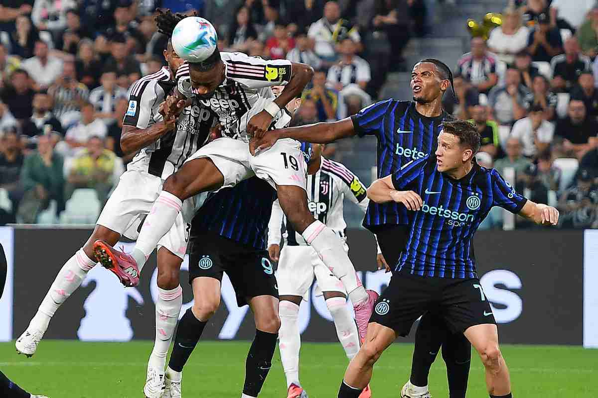 Azione di gioco in Juventus-Inter