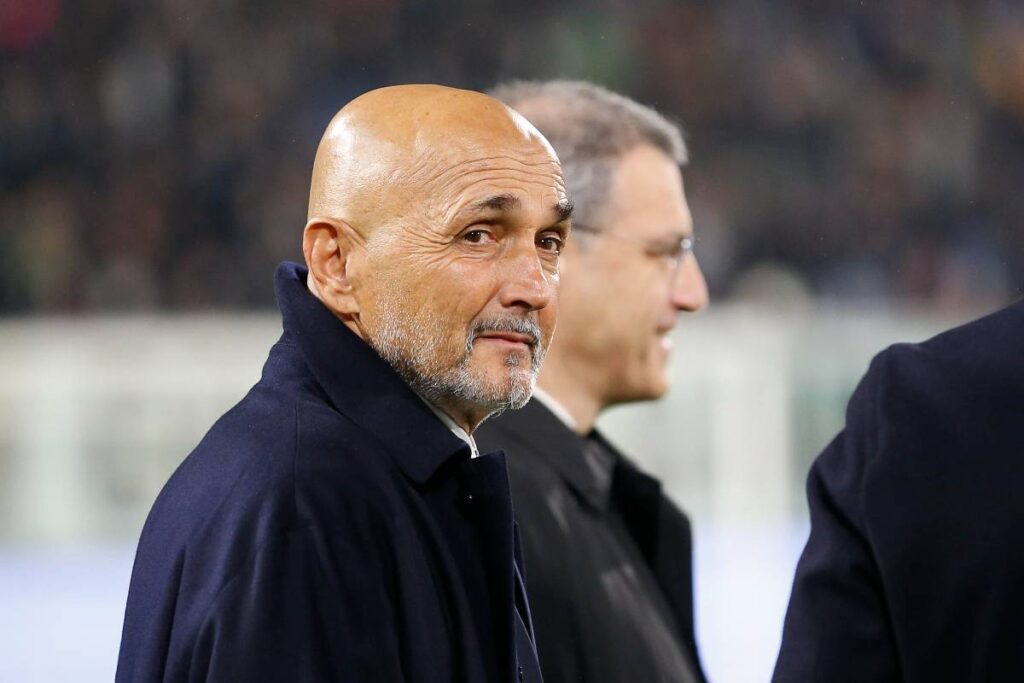 Luciano Spalletti in campo con la Juventus