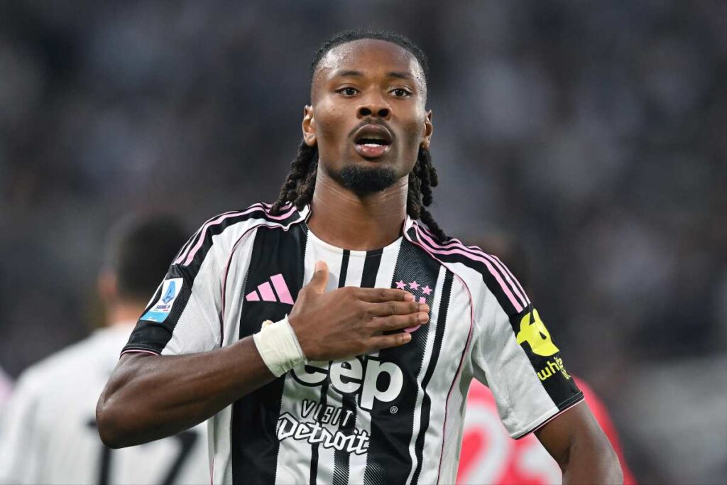 Thuram con la maglia della juventus nel 2025