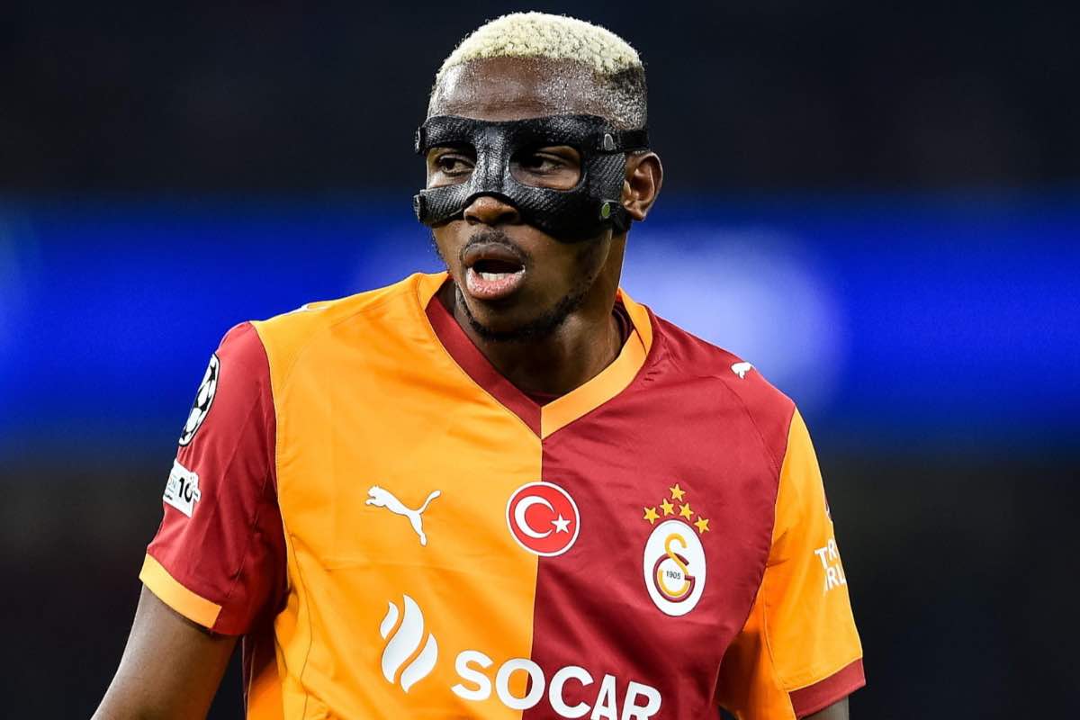 Victor Osimhen nella gara di Champions League
