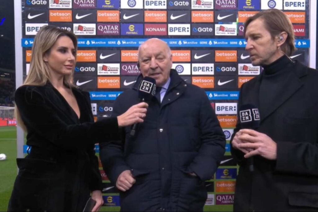 Marotta ai microfoni di Dazn prima di Inter-Juve.