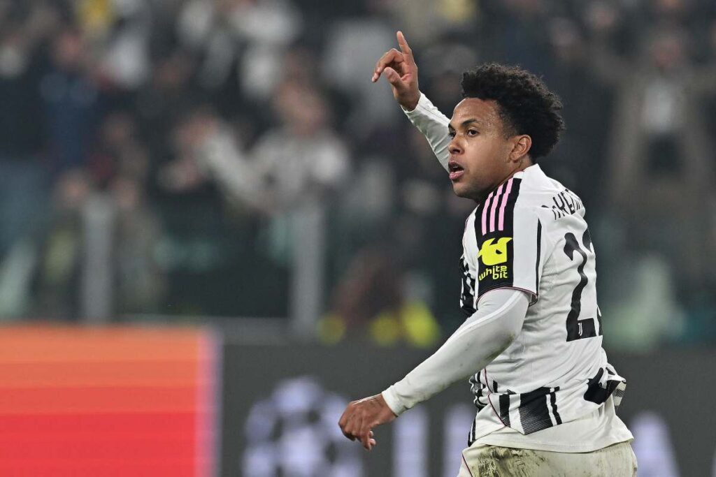 Mckennie esulta dopo un gol segnato con la Juventus