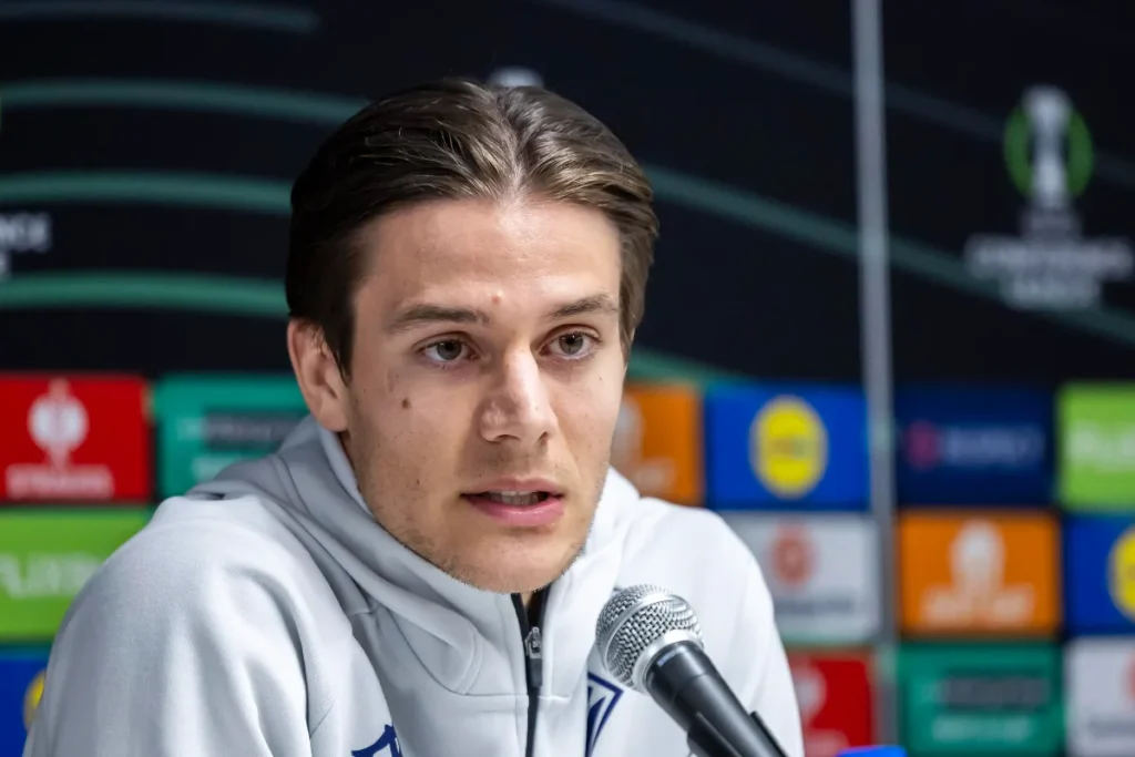 Nicolo Fagioli in conferenza stampa