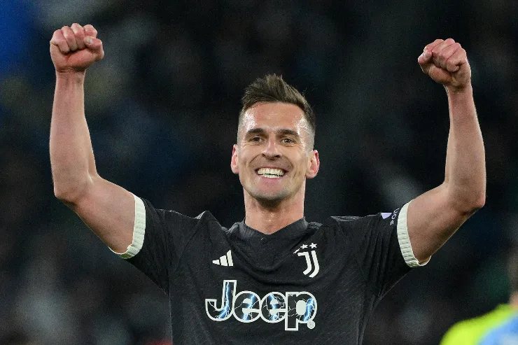 Arkadiusz Milik esulta in maglia Juventus