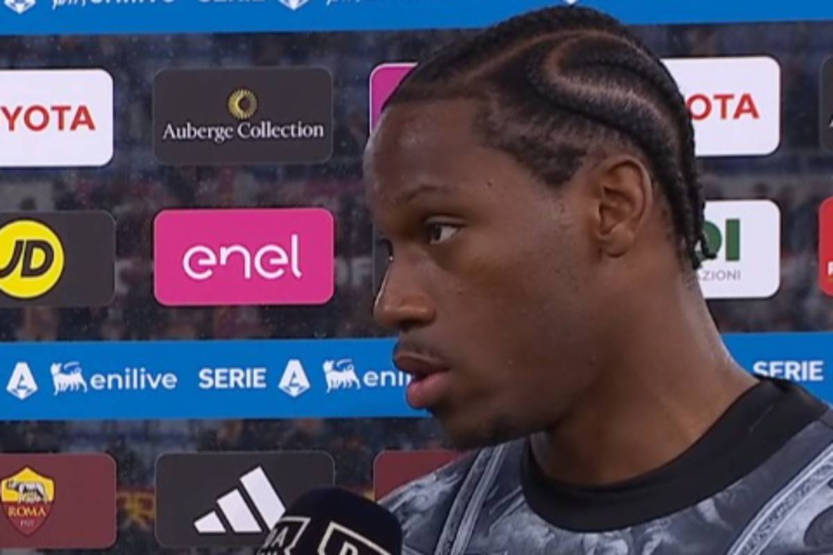 Jonathan David nel pre partita di Roma-Juve