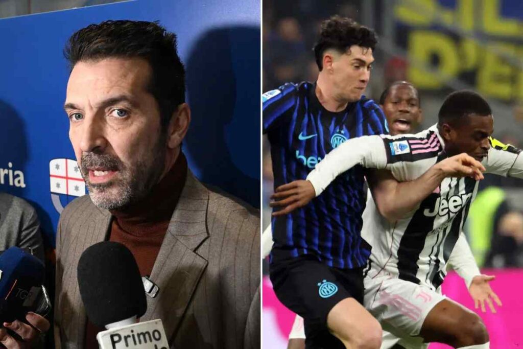 Collage con Buffon, Bastoni e Kalulu