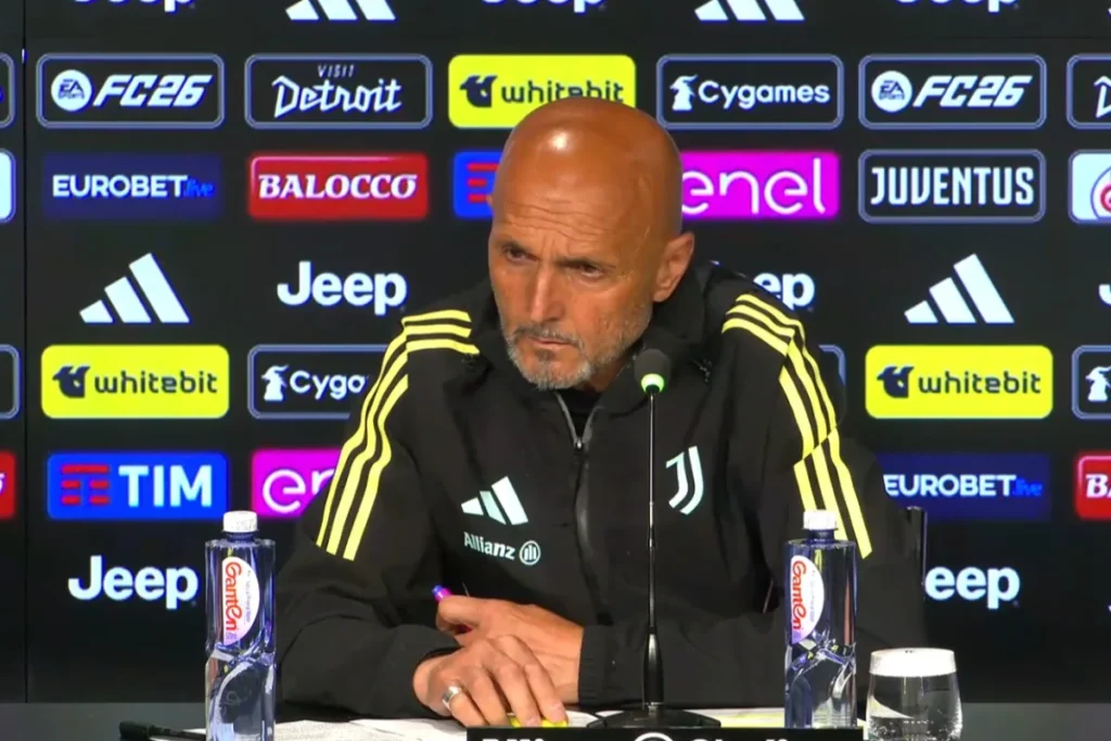 Luciano Spalletti in conferenza prima di Torino-Juve.