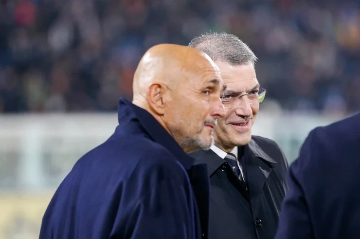 Damien Comolli e Luciano Spalletti insieme sugli spalti della Juventus