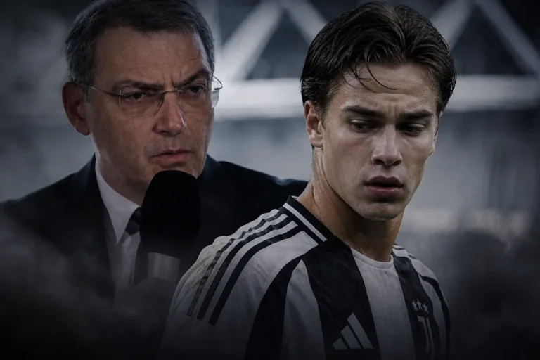 Damien Comolli e Kenan Yildiz della Juventus in divisa bianconera